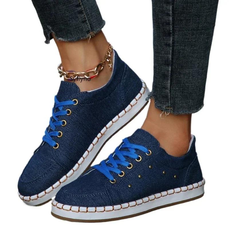 Spring and Autumn 2024 New Women's Vulcanized Sports Shoes Women's Casual Flat Training Shoes Zapatos Fashion Canvas Shoes