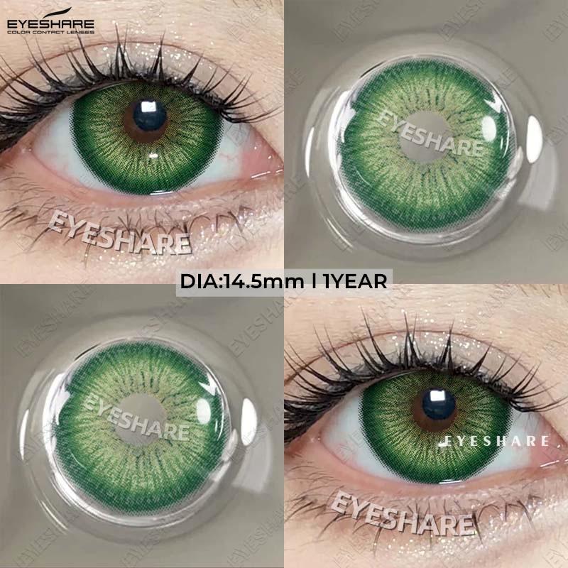 Eyeshare Новые цветные контактные линзы, сине-зеленые модные линзы для очков, черные натуральные косметические линзы, розовые кофейные нежные линзы, коричневые линзы, 1 пара