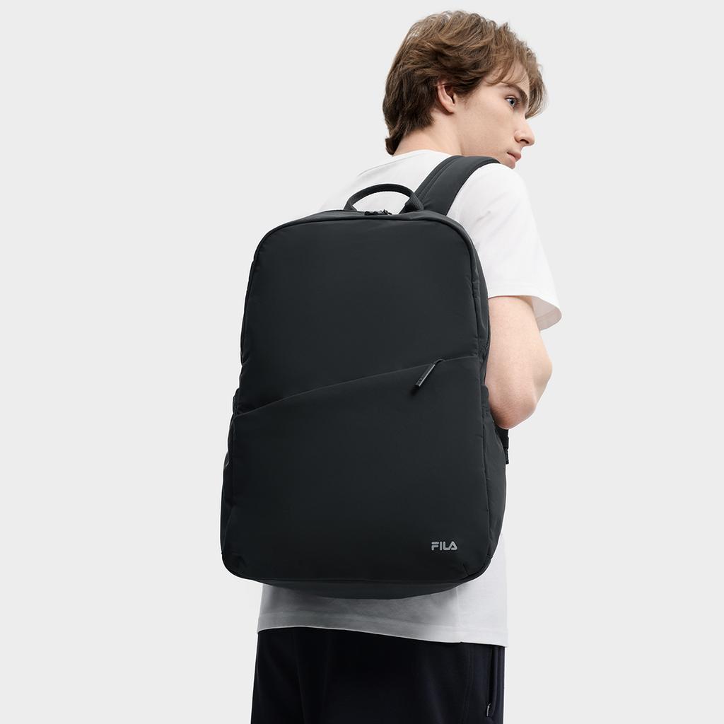 Fila Оригинальный Простой Классический Однотонный Повседневный Для Поездок На Работу Универсальный Прочный Практичный Тканевый Рюкзак Мужской рюкзак Черный F13M629102FBK