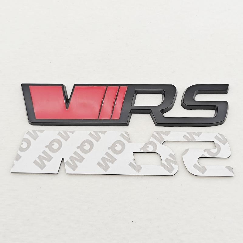 QPZF2 3D Metal Logo VRS Sticker Letters Emblem Car Front Grille Fender Side Trunk Badge For Skoda RS VRS Stickers Accessories