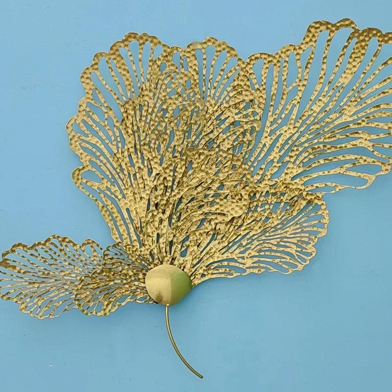 Nordic Luxury кованое железо павлинье перо настенная живопись офис отель бар настенные поделки дома гостиная настенная наклейка декор