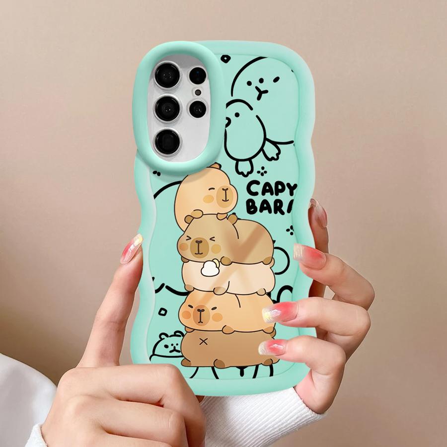Капибара Милый Крутой Мягкий Чехол для Телефона для Samsung Galaxy S21 S20 FE S23 Plus A25 S24 S22 Ultra S25 A26 A24 A54 A55 A36 A35