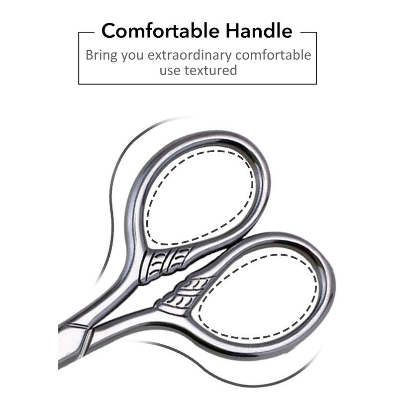 Нержавеющая сталь, маленькие ножницы для макияжа, бровей, маникюра, ногтей, кутикулы, триммер для бороды и усов, инструмент для волос в носу