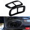 2pcs Car Muffler Exhaust Pipe Tail Cover Trim Exterior Aluminum High Gloss Black For BMW X5 G05 X6 G06 X7 G07