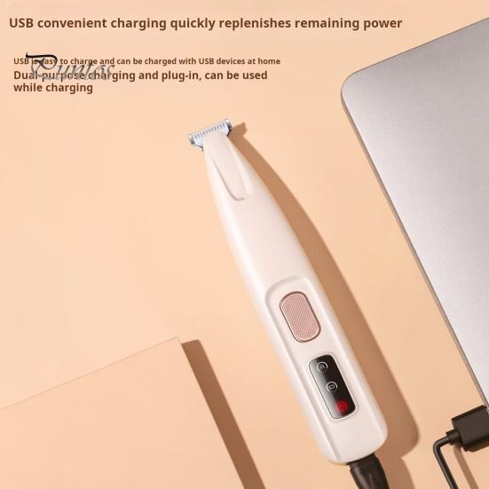 Триммер для домашних животных со светодиодной подсветкой, аккумуляторная машинка для стрижки домашних животных, тихий триммер для кошачьих лап, бритва для домашних животных для глаз, ушей, лица, крестца