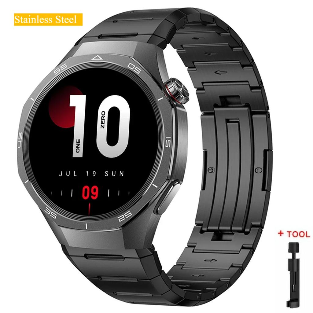 No Gaps Luxury Titanium Alloy Strap for Huawei Watch GT5 GT4 GT3 GT2 Pro Stainless Steel Metal Band for Huawei Watch 4 Pro Huami Amazfit Style Strap