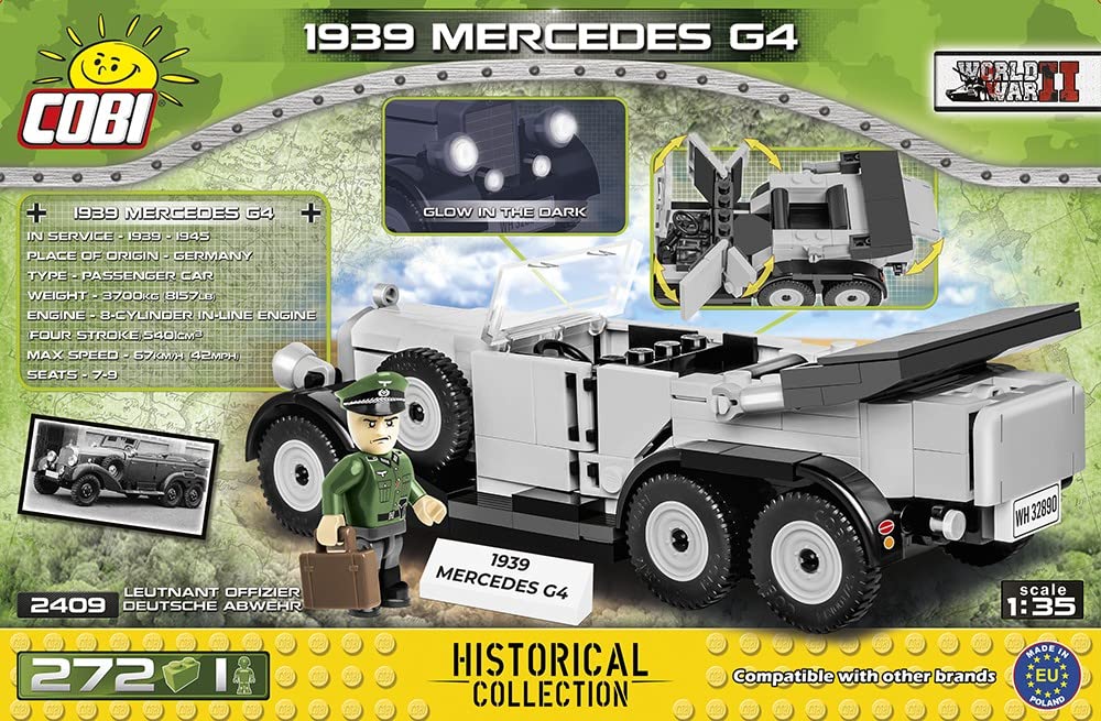 Cobi Историческая коллекция 1939 Benz G4 Немецкий масштаб Блоки COBI Официальный Япония #2409 M. (Армия Второй Мировой Войны) 1/35 [Военный - Дистрибьютор]
