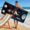 Moonlit vampire cat charm Print beach towel, quick drying, suitable for travel, outdoor sports, jogging, the beach and swimming, gift