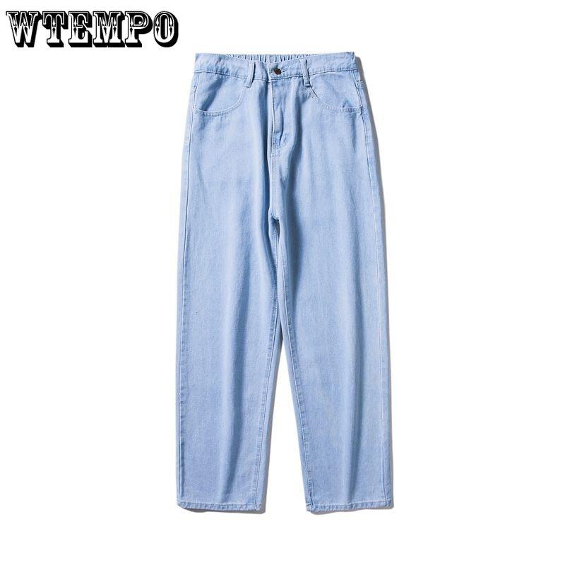 Мужские джинсы, летние новые тонкие прямые брюки, свободные брюки с широкими штанинами, повседневные длинные брюки