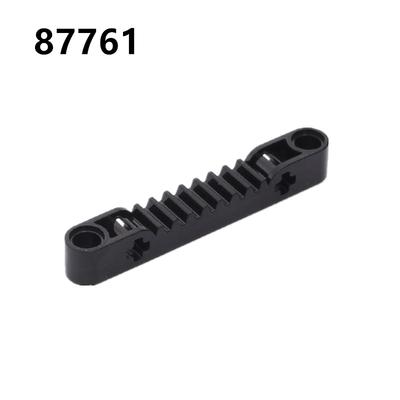 Совместимый строительный блок 87761 Building Block Technology Spare Parts 4562009 Черный 1X7 Зубчатая рейка, рейка