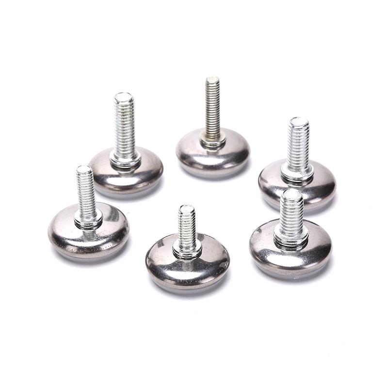 4шт M6 M8 15/20/25 мм Регулируемые стальные ножки для мебели Противоскользящее основание стола