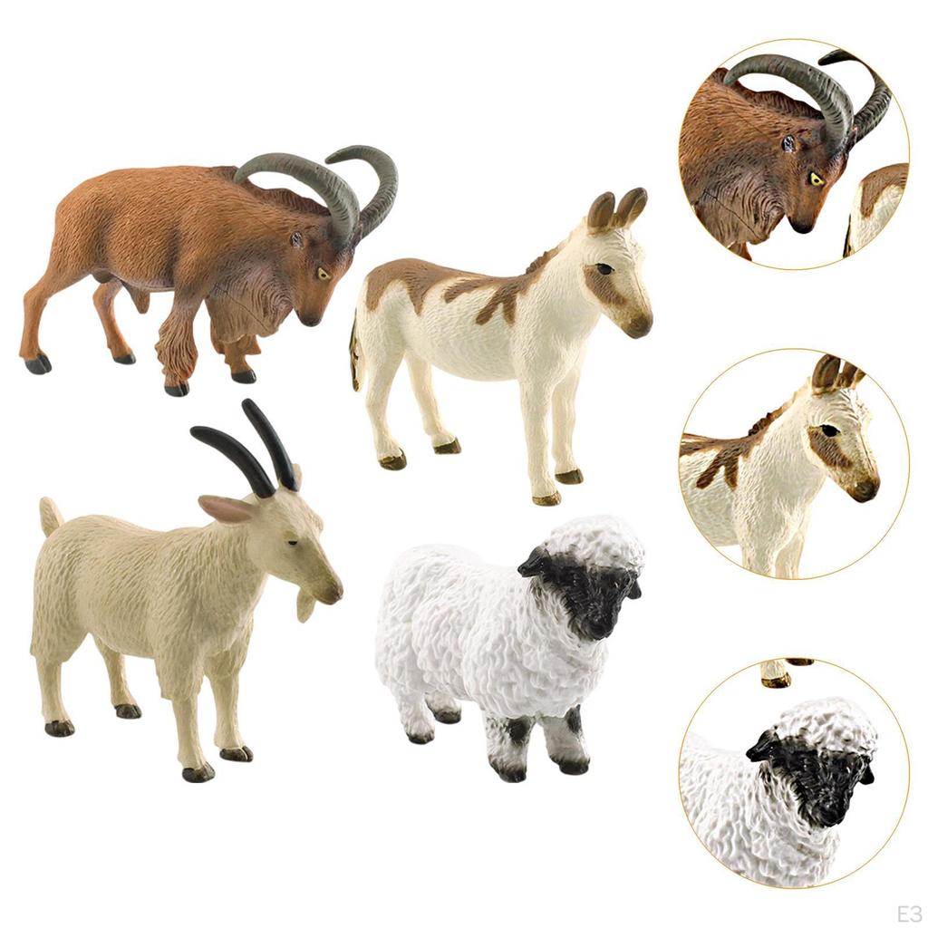 Farm Animal Figurine Set Educational Toy And Sheep Models for Kids