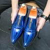 Men's Wedding Dress Patent Leather Shoes Man Male Gold Blue Red Prom Punk Rock Homecoming Party Oxfords Footwear