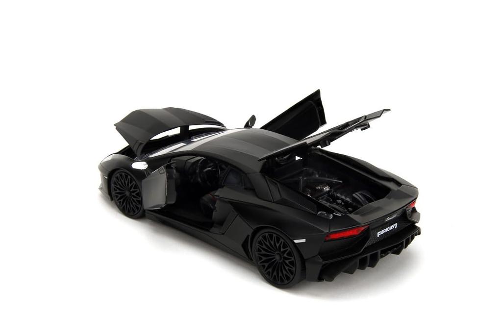 Kyosho Jada Toys Fast Furious Series Scale F7 Lamborghini Aventador SV Black Finished Model JADA36152 & 1/24 (Show)