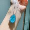 Jewelry Simulation Paraiba, Paraiba Blue Jewelry Set Pendant 15 * 25 Earrings 15 * 20