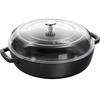 Жаровня Zwilling Staub многофункциональная 28см черная со стеклянной крышкой 3,7л (40501-036-0)