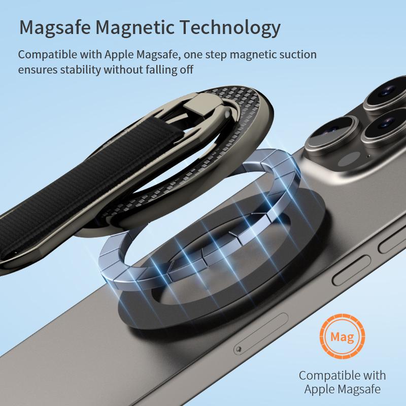 Металлический магнитный держатель для мобильного телефона для Magsafe Съемный регулируемый вращение на 360° Сильная магнитная подставка для iPhone 16 15 Samsung