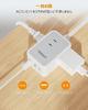 TESSAN Удлинитель 2 м с USB и розетками, 3 розетки переменного тока, 1 Type C и 2 Type A, Универсальная поворотная вилка, Для настенного крепления, Настольный, Comp
