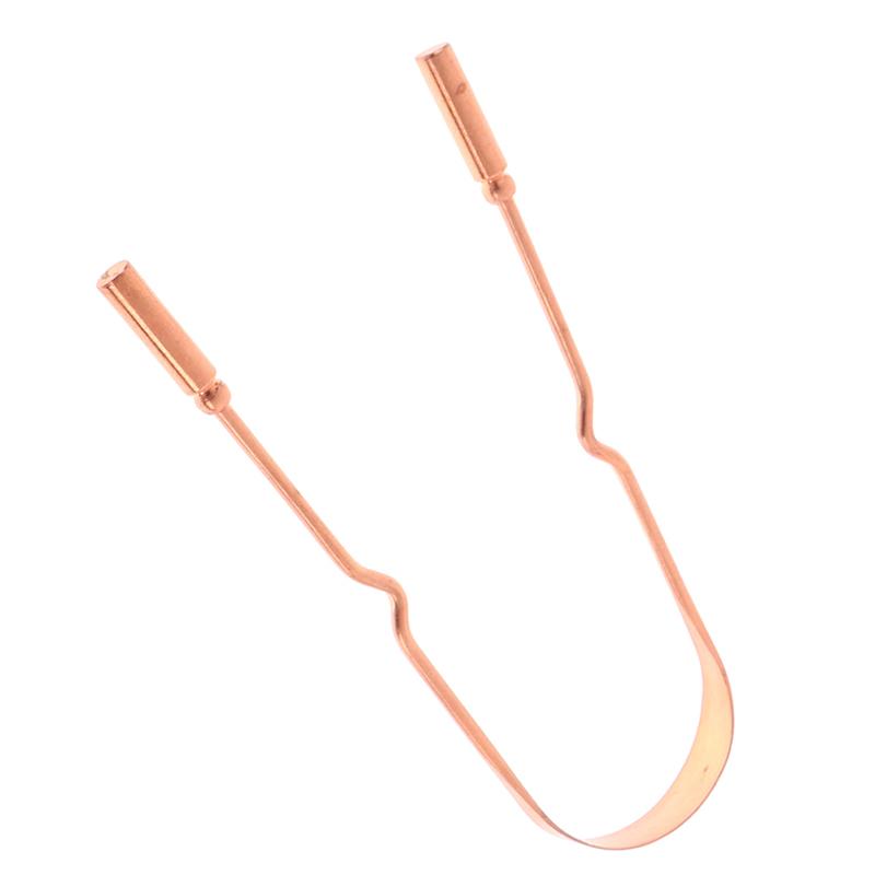 Чистый медный скребок для языка, щетка для чистки полости рта, свежая гигиена, средства по уходу