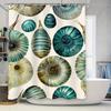 Blue Green Shell Pattern Shower Curtain Waterproof Fabric Bathroom Decor Luxury Home Decoration Size72X72Inches Item #3145689072