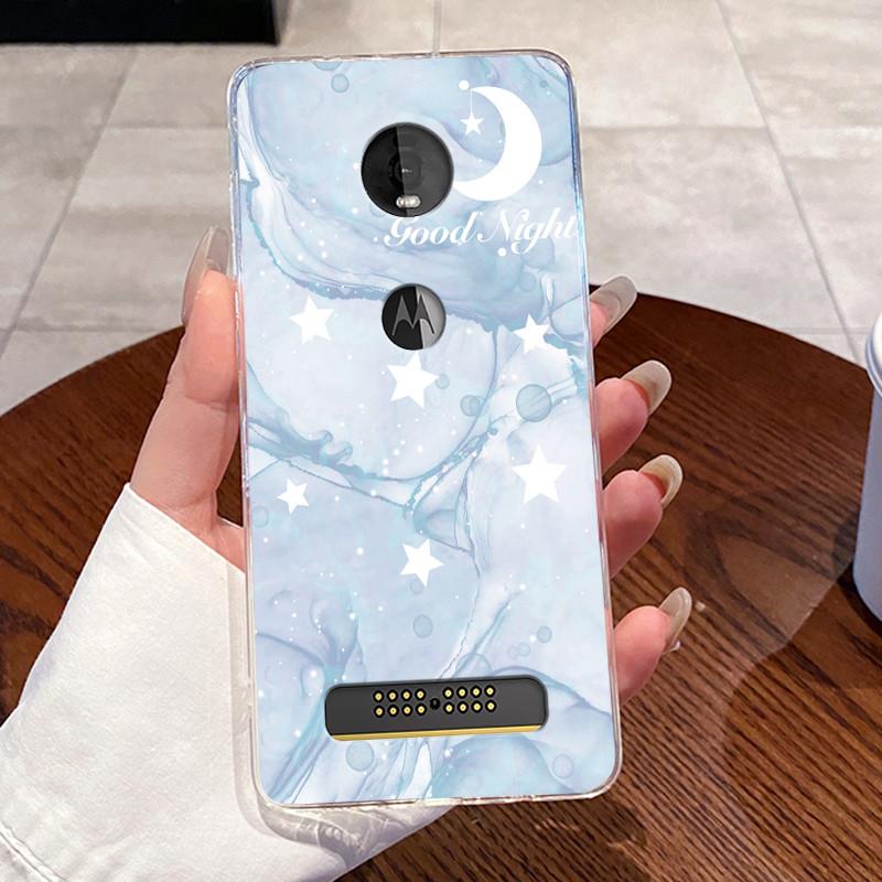 Casing For Motorola Moto Z4 Play Case Aesthetic Fashion Cute Cat Astronaut Soft Silicone Protective Cover Transparent Phone Case