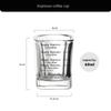 2pcs 6*6*5 CM Espresso Shot Glass Glass Coffee Ounce Cup Double Measuring Baking Cups  Home