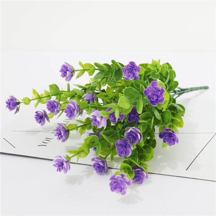 6 Bundles Artificial Flowers UV Resistant Fake Plants Faux Plastic for Indoor Outdoor Hanging Plants Garden Porch Window Box Home Wedding Decor