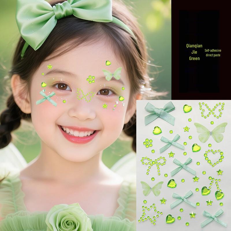 Shan Gen Crystal Diamond Eye Makeup Stickers с самоклеящимися стразами