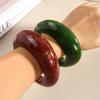 Irregular Resin Wide Cuff Bracelets Bangles for Women Vintage Geometric Red Green Designer Bracelet Girls Jewelry Female