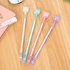 School Season 10pcs 0.5mm Colorful Transparent Rod Gel Pen Creative Stationery Candy Color Cartoon Piglet Pen Exam Black Gel Pen