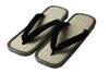 Edoten Geta Tire Igusa Made In Black Size LL Sandals, Soles, Grass, Japan, Straps,