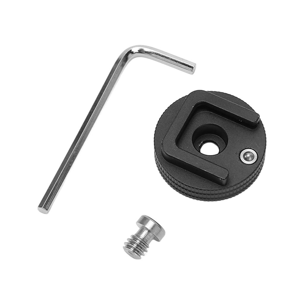 14in Cold Shoe Mount Adapter with Wrench Aluminum Alloy Anti Drop Cold Shoe Mount Adapter for
