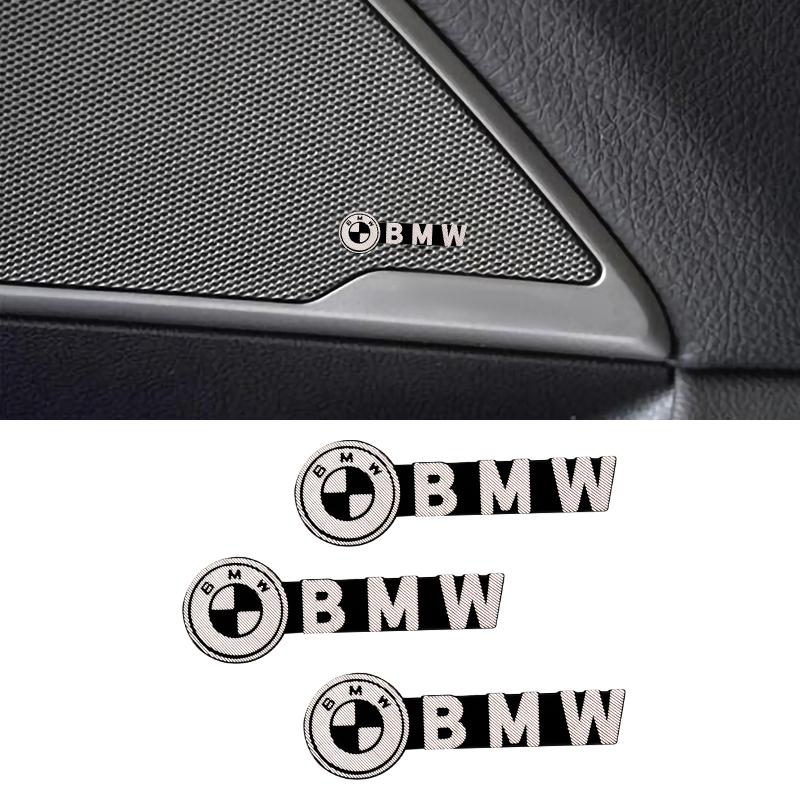 For BMW Series ECar Audio Speaker 3D Aluminum Emblem Stickers For BMW X1 X2 X3 X4 X5 X6 F30 F34 E90 G20 F20 F21 F22 Auto Badge Decal Accessories