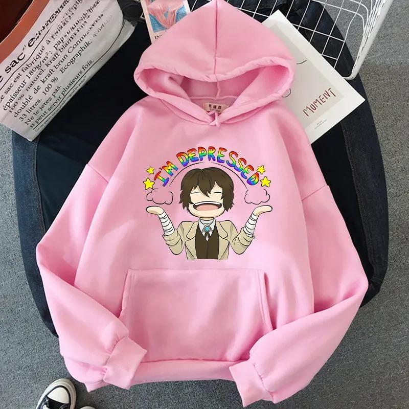 Аниме Bungo Stray Dogs Dazai Osamu Графические Худи с капюшоном Женские Повседневные Толстовки Харадзюку Худи на осень и зиму 2025