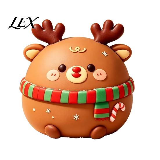 Crunchy Stress Ball Christmas Daifuku Relief Toy, Slow Rebound Steamed Bun Squeeze Stocking Stuffers Sensory Holiday Party Favors for Kids Adults Toy