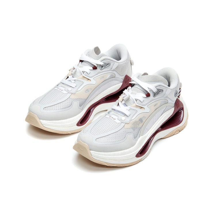 Кроссовки для бега Li Ning Женские Низкие Белый/Серый/Красный AGLR084-9