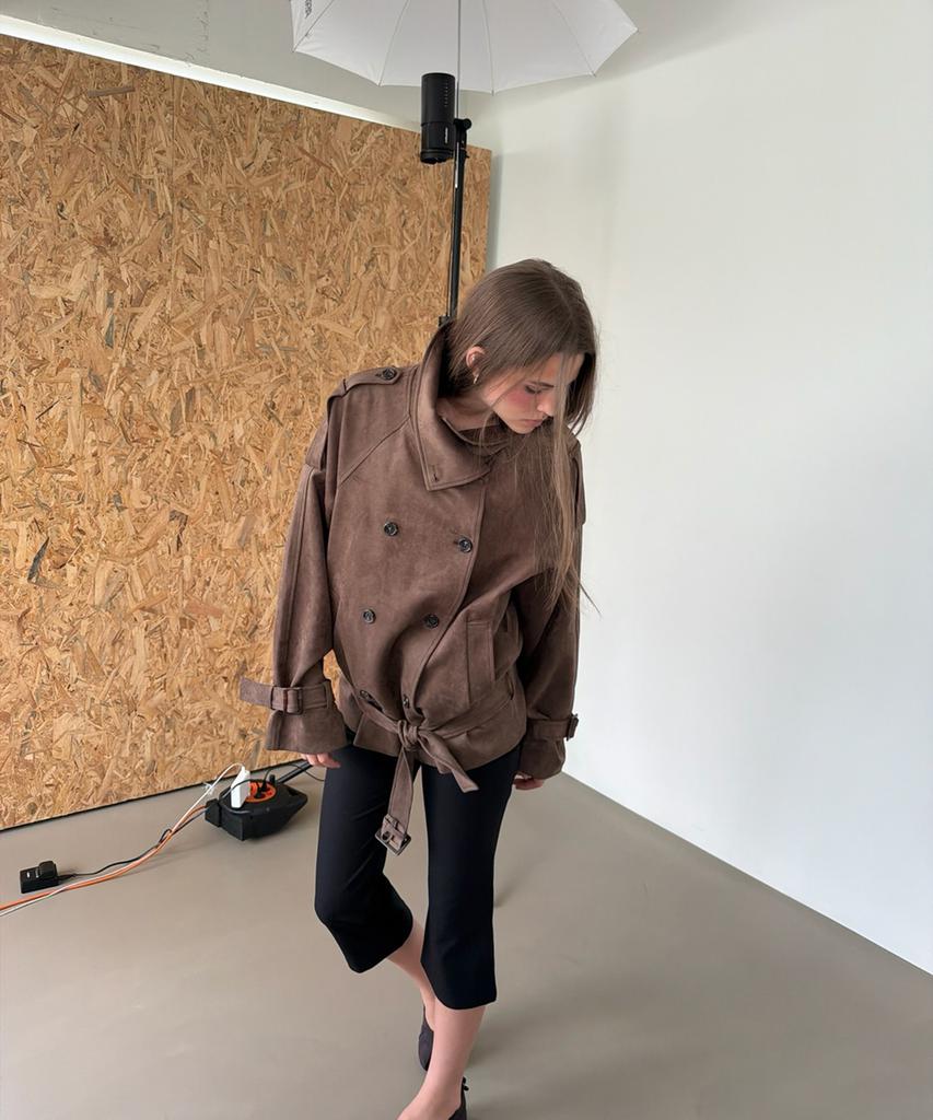 ASURA Authentic Trench Suede Jacket (Brown)