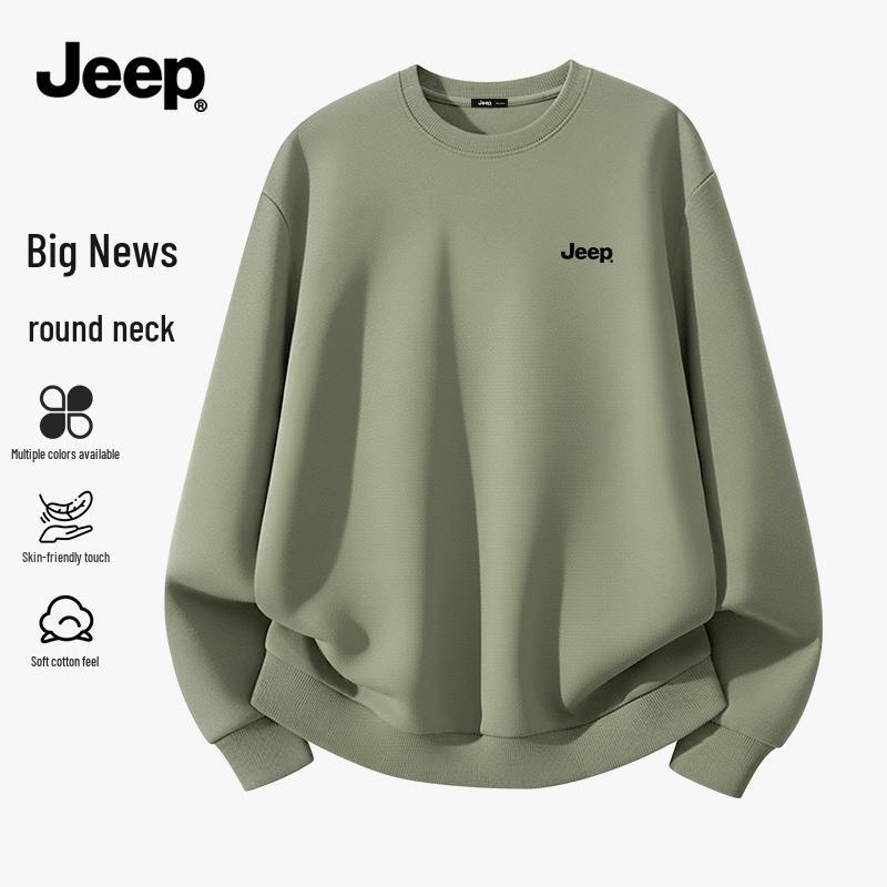 Jeep Мужской свитшот с круглым вырезом в американском стиле