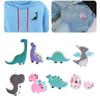 9 Pcs Cartoon Dinosaur Embroidered Patches Iron On Patches Lovely Animal Repair Patches Sewing Patches for Clothes Bag