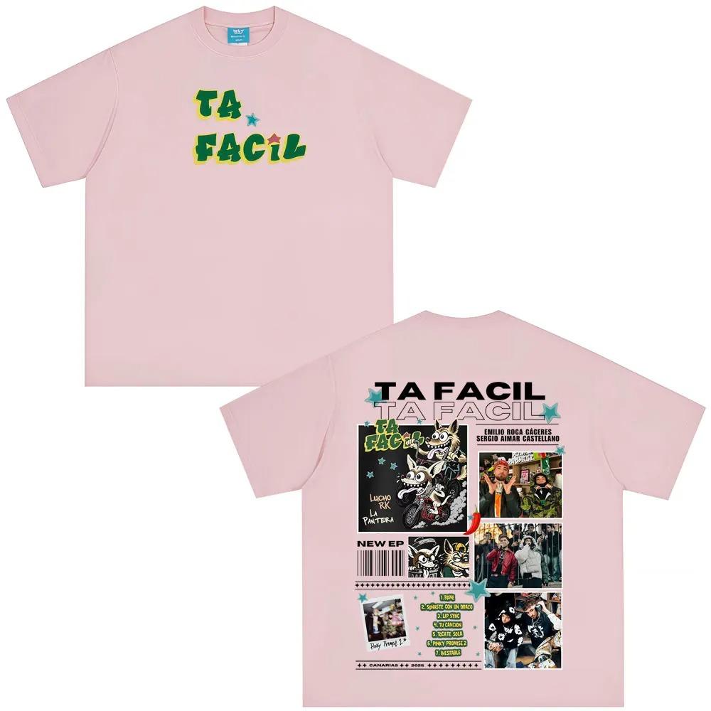 Ta Facil New Album 2026 La Panter Lucho Rk Fashion Print Tees Men Women Hiphop Tshirts Loose Casual Cotton Fashion Tshirts