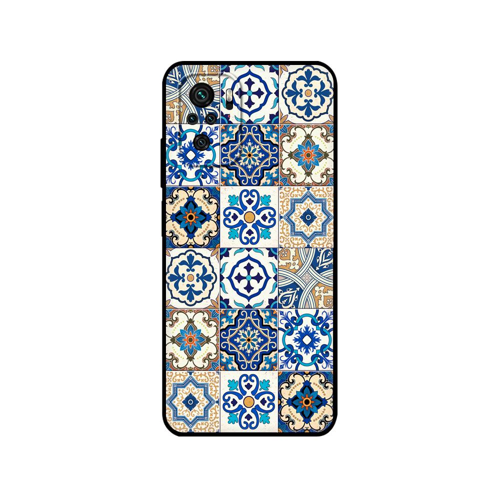 Черный чехол из ТПУ для Xiaomi Redmi 9T, чехол Redmi Note 9T Note 10 5G 4G Pro 10S, чехол с 3D-тиснением, винтажный ретро-решетчатый цветок