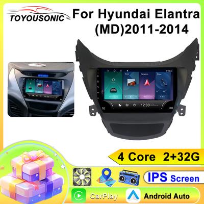 Android-автомагнитола для Hyundai Elantra 5 (Мэриленд) 2011-2014 2 din мультимедийный проигрыватель 4G WIFI GPS Carplay головное устройство Авто Стерео
