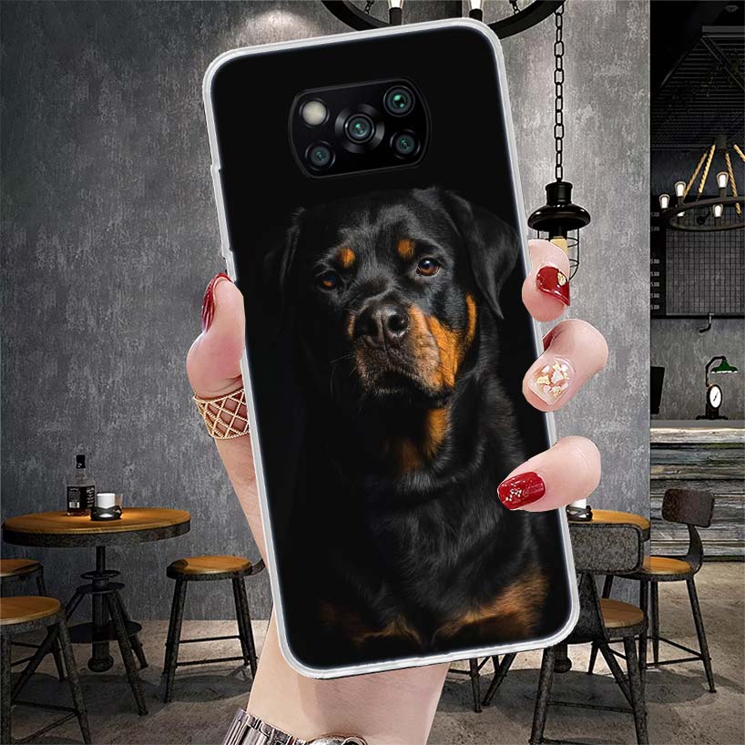 Мягкий чехол для телефона с изображением ротвейлера для Xiaomi Redmi 15C 15 13C 13 Poco X5 X6 X7 F7 Ultra M7 12C 12 10 10C 9C 9A 9T 9 Fundas Poco X3