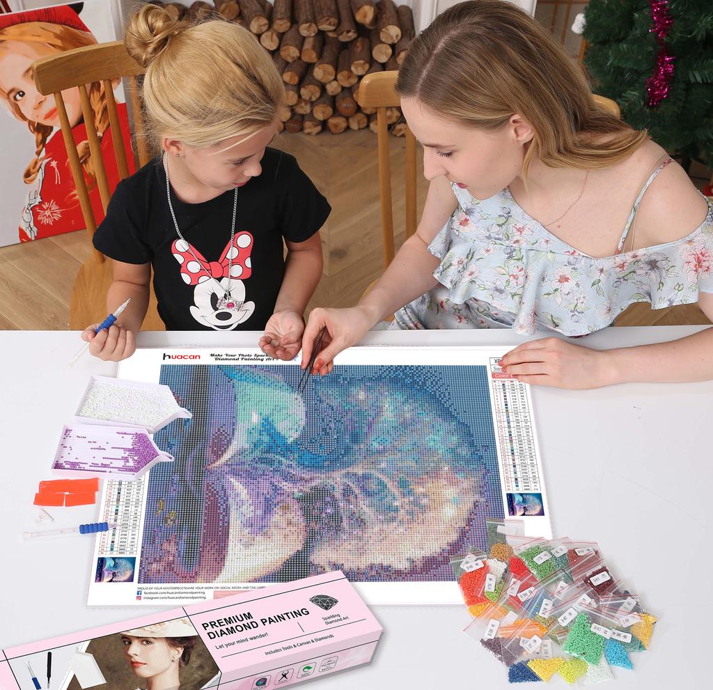 HuaCan Алмазная картина DIY Kit Пейзаж Картина Полный круглый дрель Мозаика Картины с деревом Вышивка Домашний декор