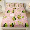 Love Avocado Pattern Bed Hat Three-Piece Digital Printing Bedding Bed Hat Three-Piece Set Children And Adults