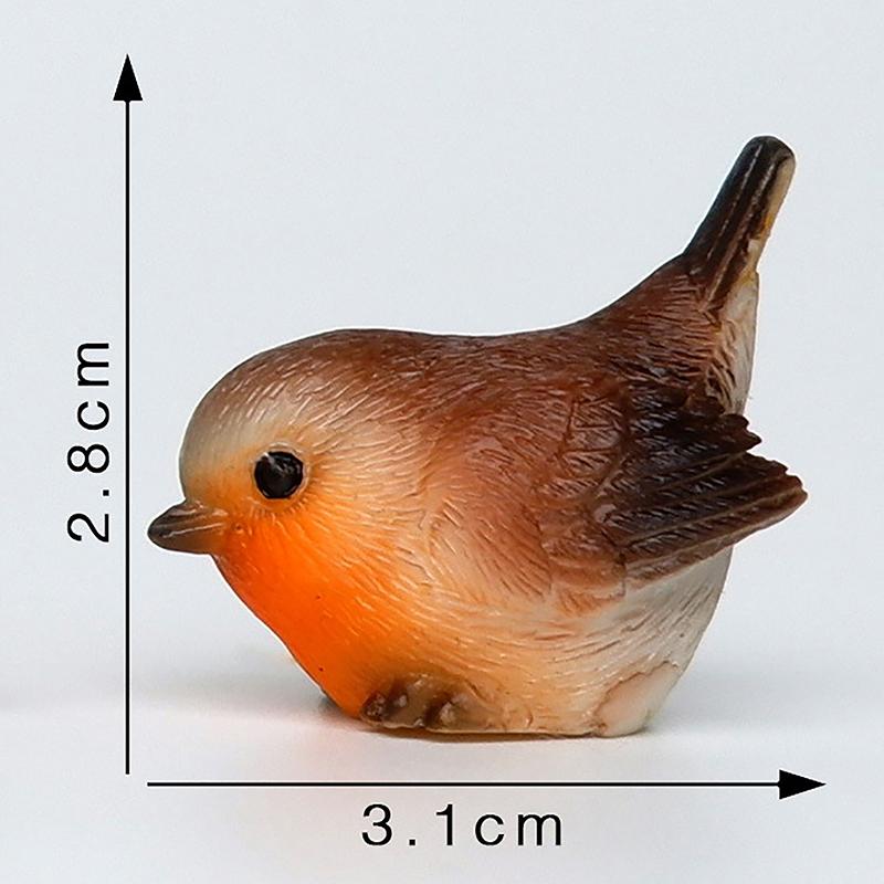 Simulation Wild Birds Animal Toys Cute Mini Parrot Model Figures Miniature Landscape Ornament Household Decoration Gifts