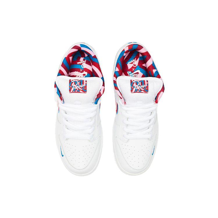 Parra x Nike Dunk Low OG SB QS Унисекс Кроссовки Белый Розовый-Rise-Gym-Red CN4504-100