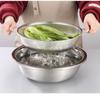 Овощи Рисовая корзина Нержавеющая сталь Моющая миска Мелкая сетка Практичная Моющая корзина Дом