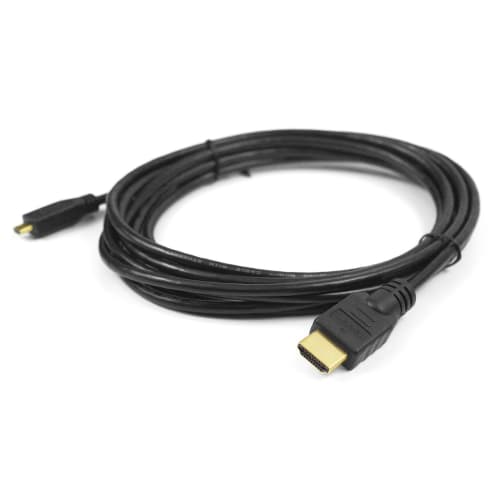 MacLab. Micro-HDMI To HDMI Conversion Cable 3m (Type D-Type A) Black 4k Ver 1.4 [Compatibility guaranteed/Not Compatible with Smartphones] Compatible