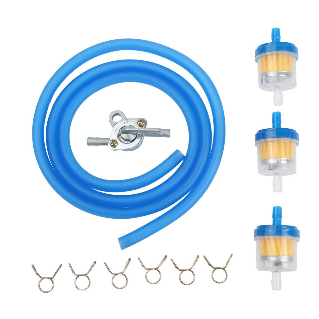 Direct Replacement Fuel Cock Filter with Fuel Lines for Most ATVs Motorcycles
